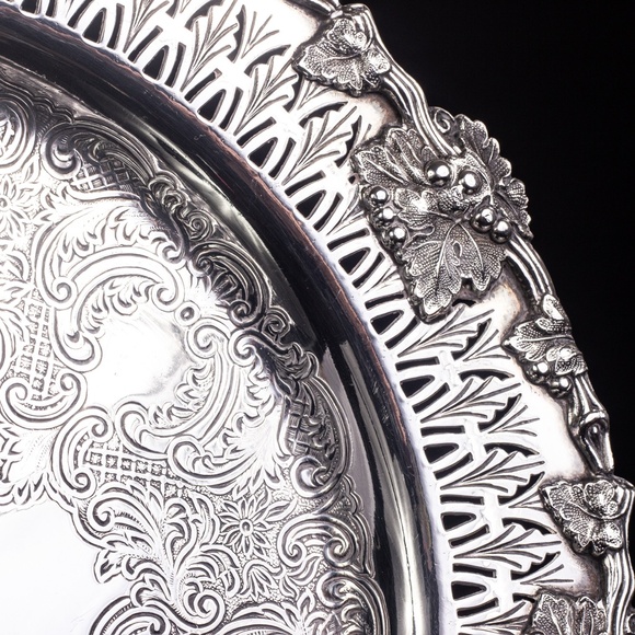 Vintage Birks Silver Tray Rideau Plate 12" - Picture 2 of 10